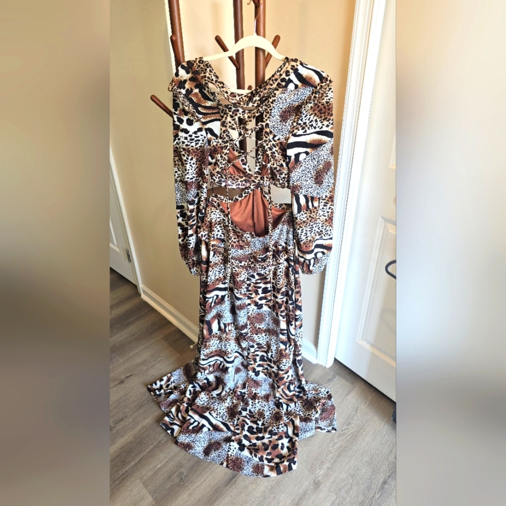 Leopard Print Maxi Dress